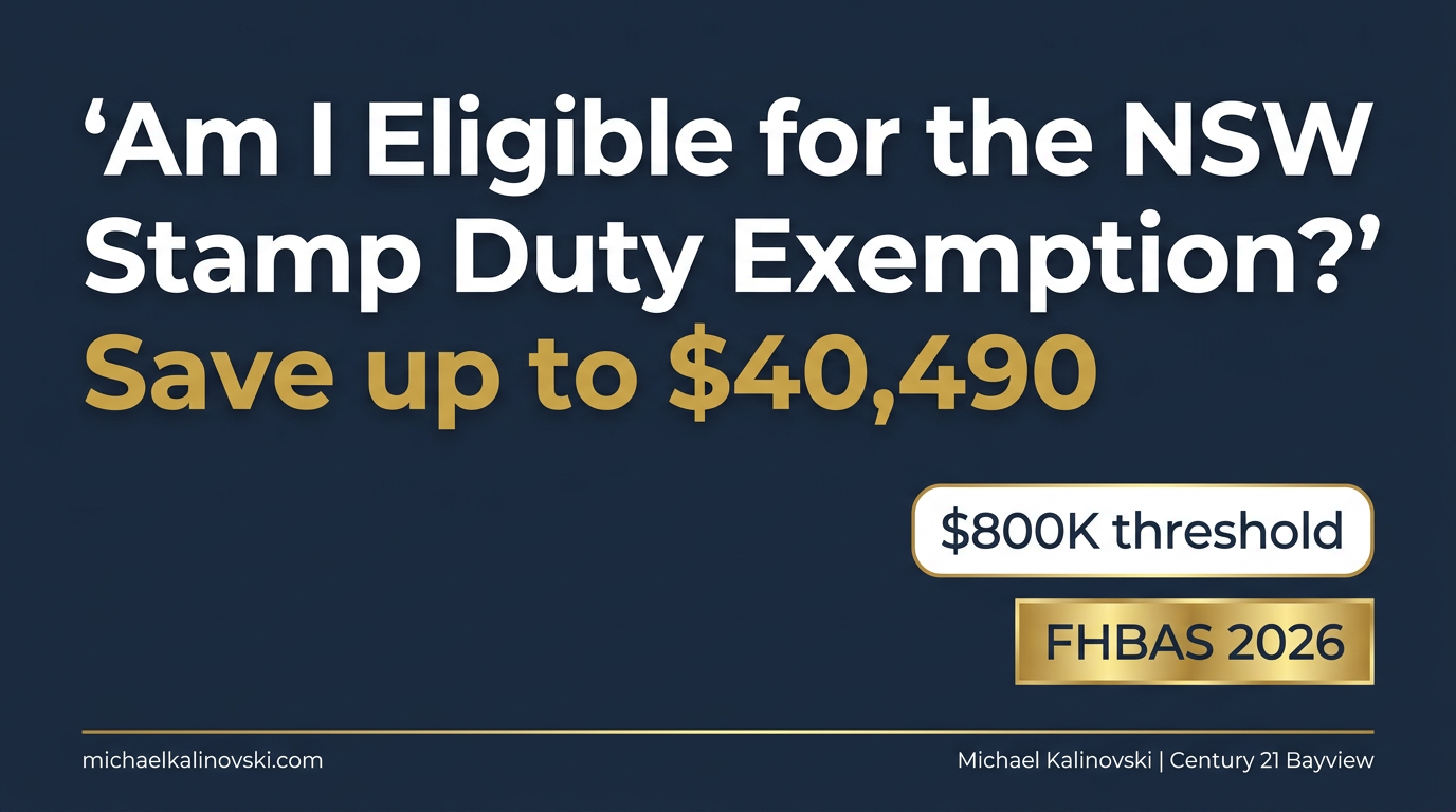 First Home Buyer Stamp Duty Exemption NSW 2026 — Am I Eligible? (Complete Guide)