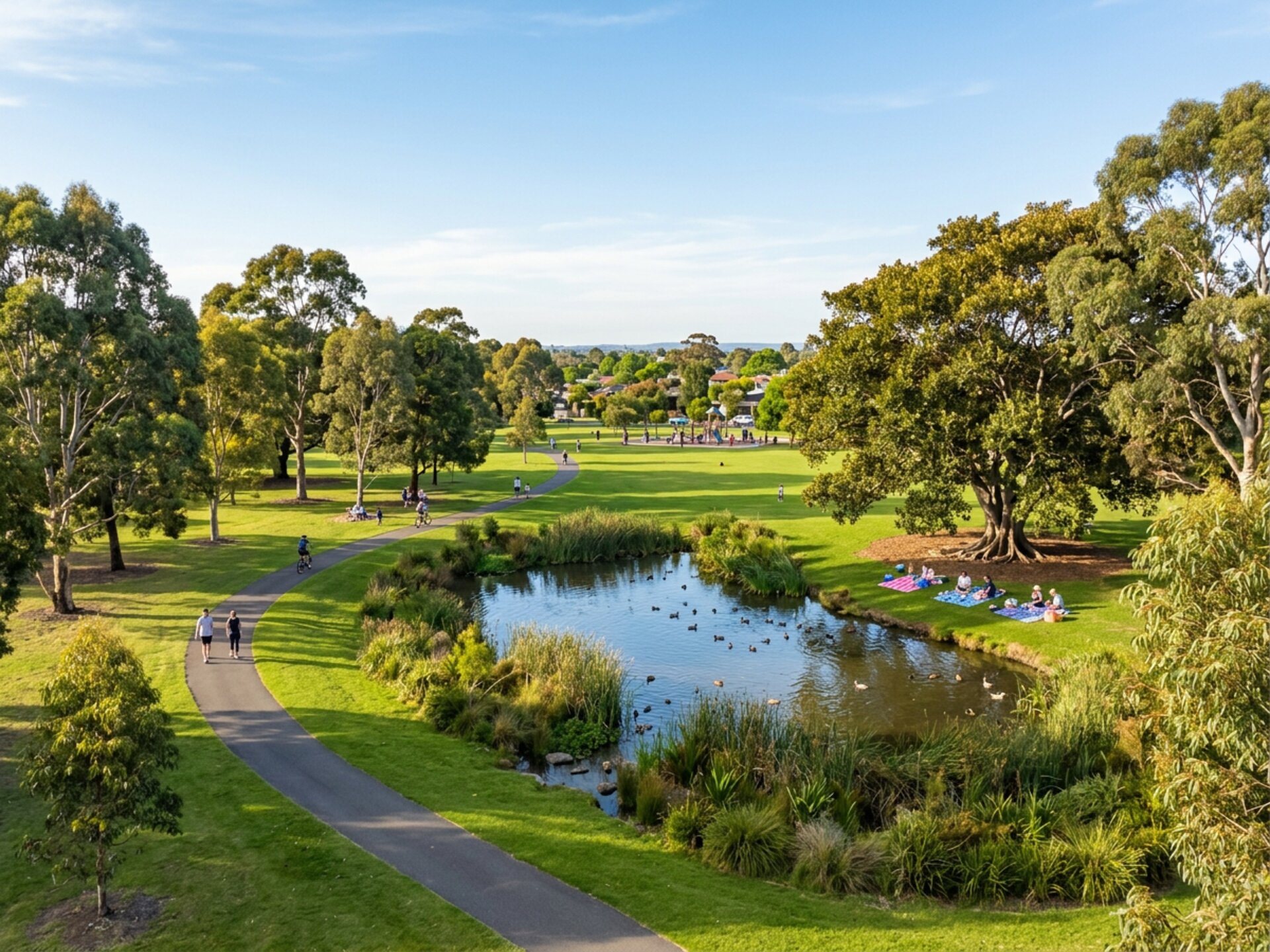 Rockdale Bicentennial Park green spaces and walking paths, recreational area in Rockdale NSW 2216